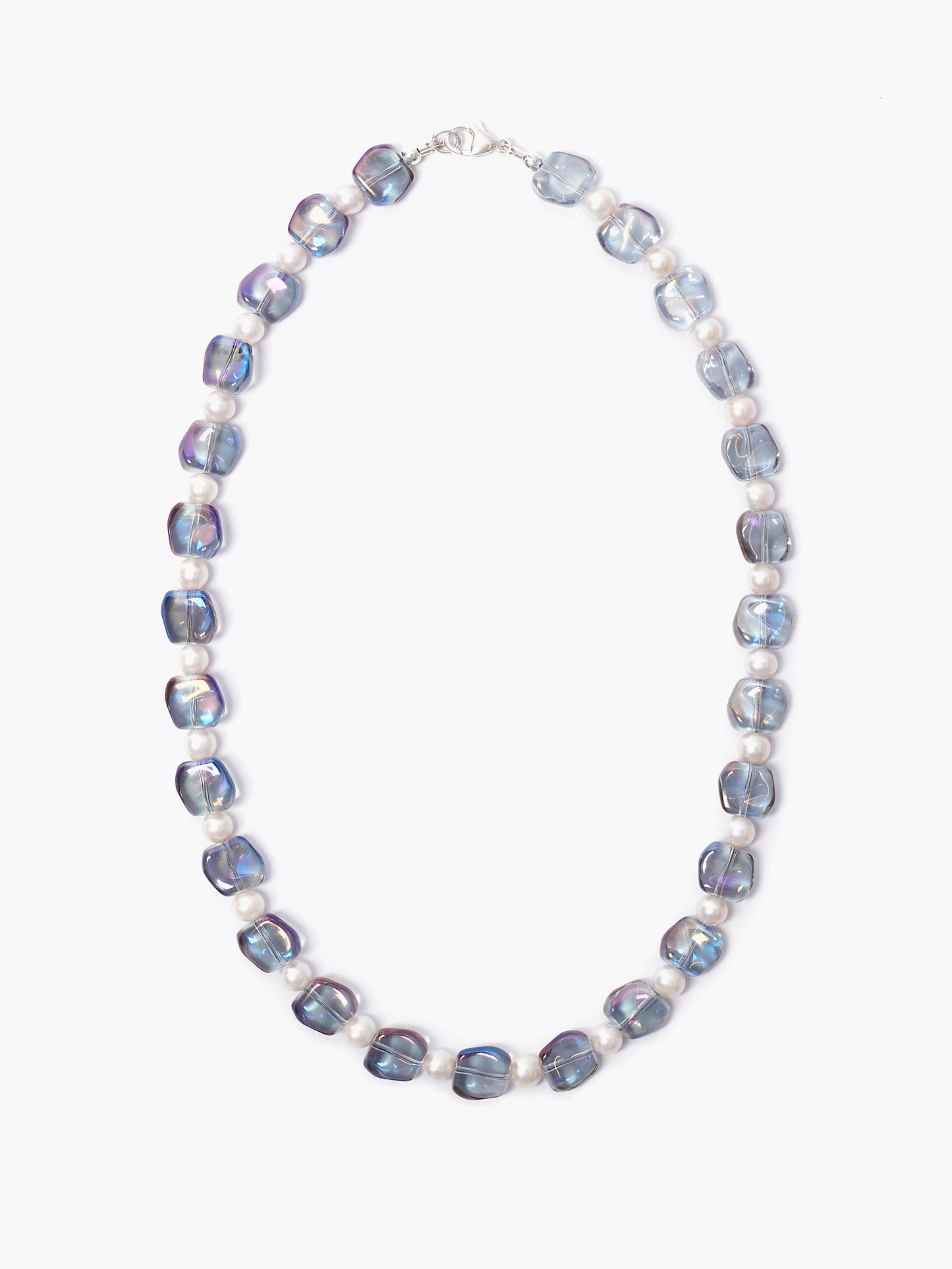 Iridescent Bead x Freshwater Pearl Necklace
