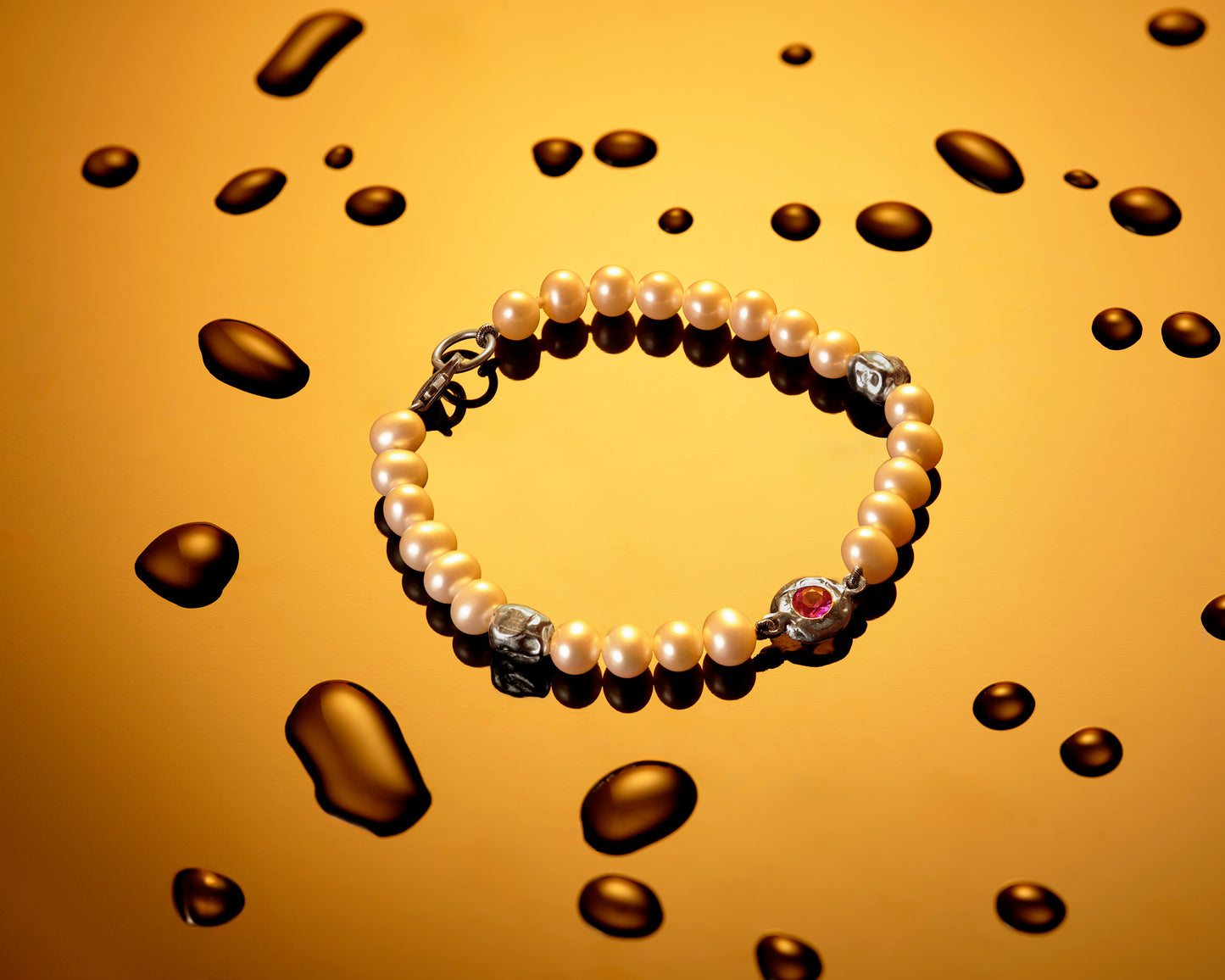 Freshwater Pearl Bracelet x Sapphire Link