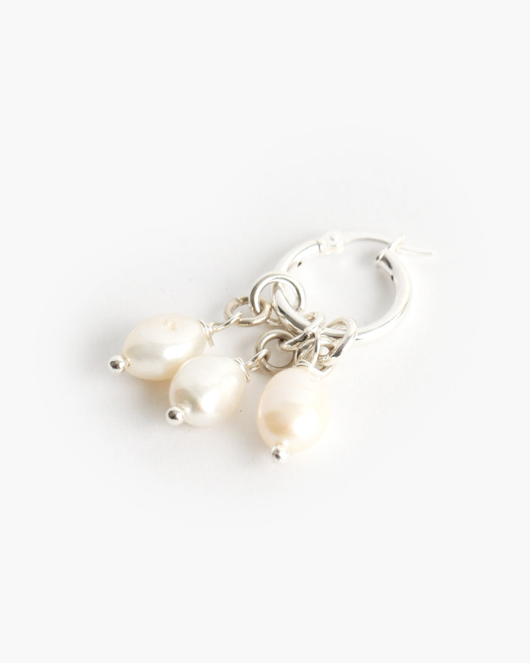 Silver Trinity Hoop Earring