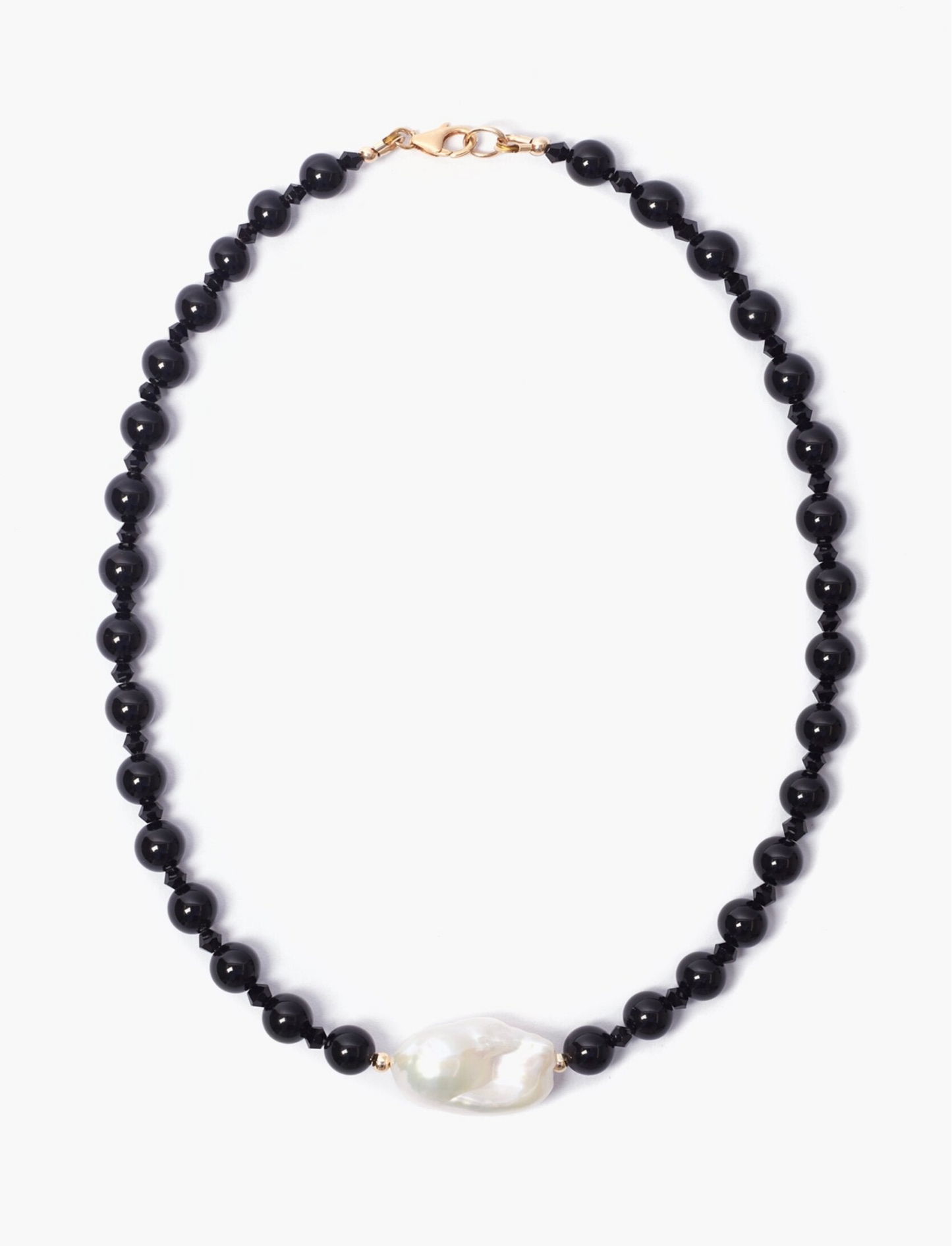 Onyx x Fireball Pearl Necklace