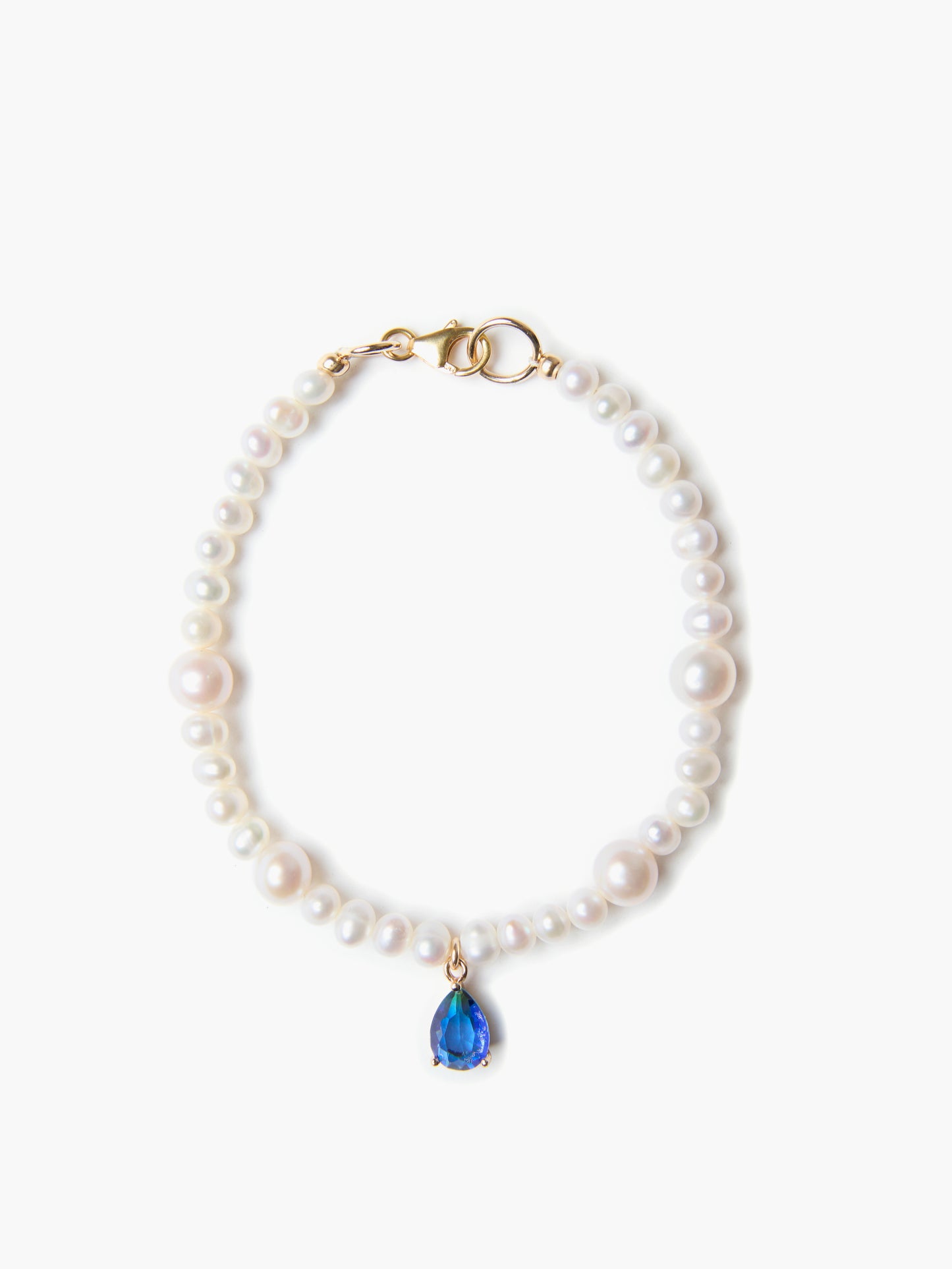 Freshwater Pearl Bracelet x Ombre Jewel Pendant
