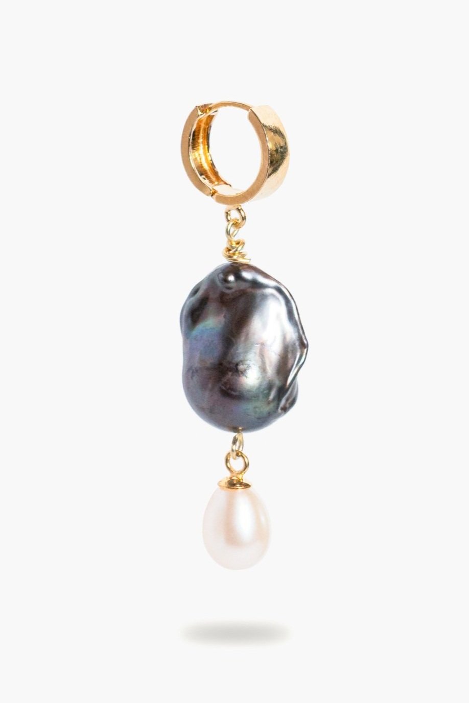 Fireball Pearl Earring with Drop Pearl
