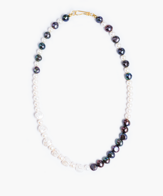 Black & White Freshwater Pearl Necklace