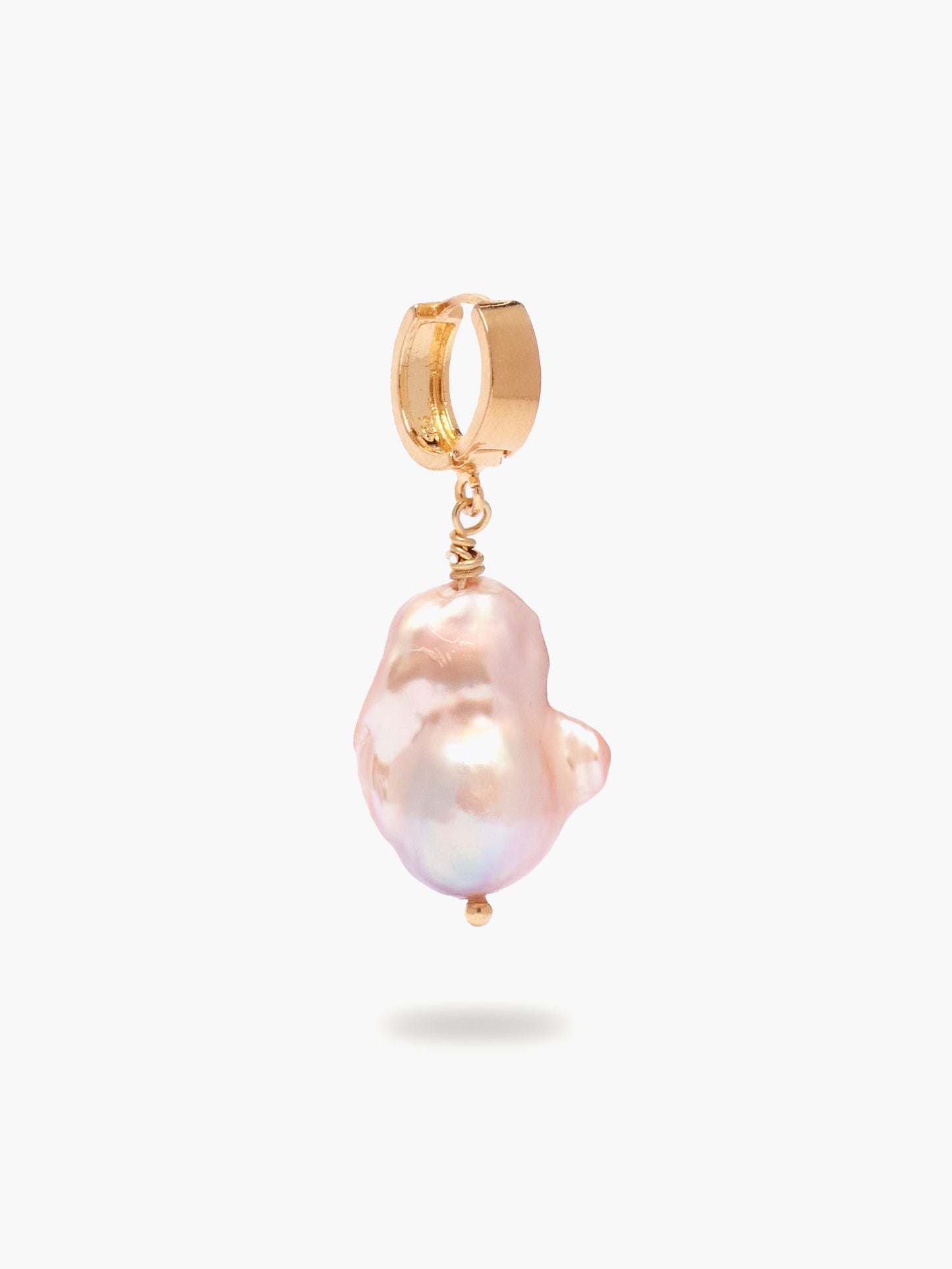 Neutral Fireball Pearl Earring