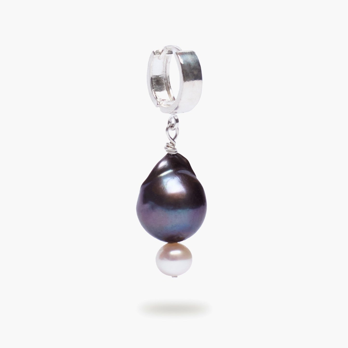 Black Fireball Pearl Earring