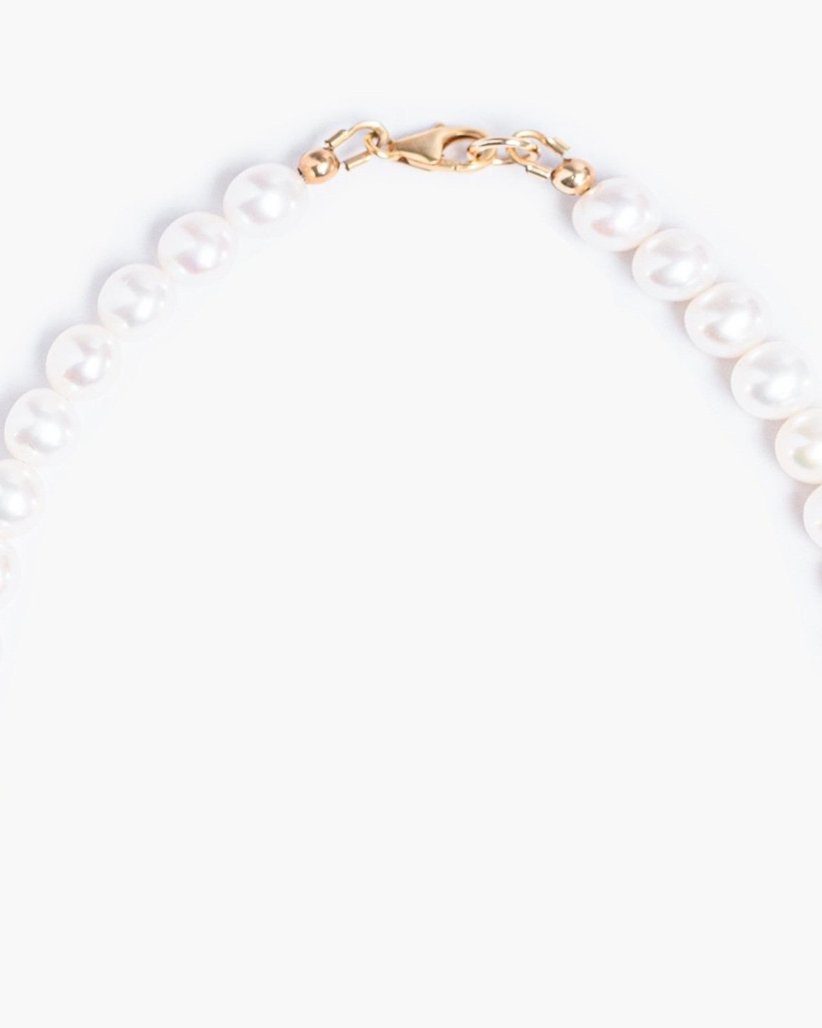 Olive Glass Bead x Freshwater Pearl Necklace