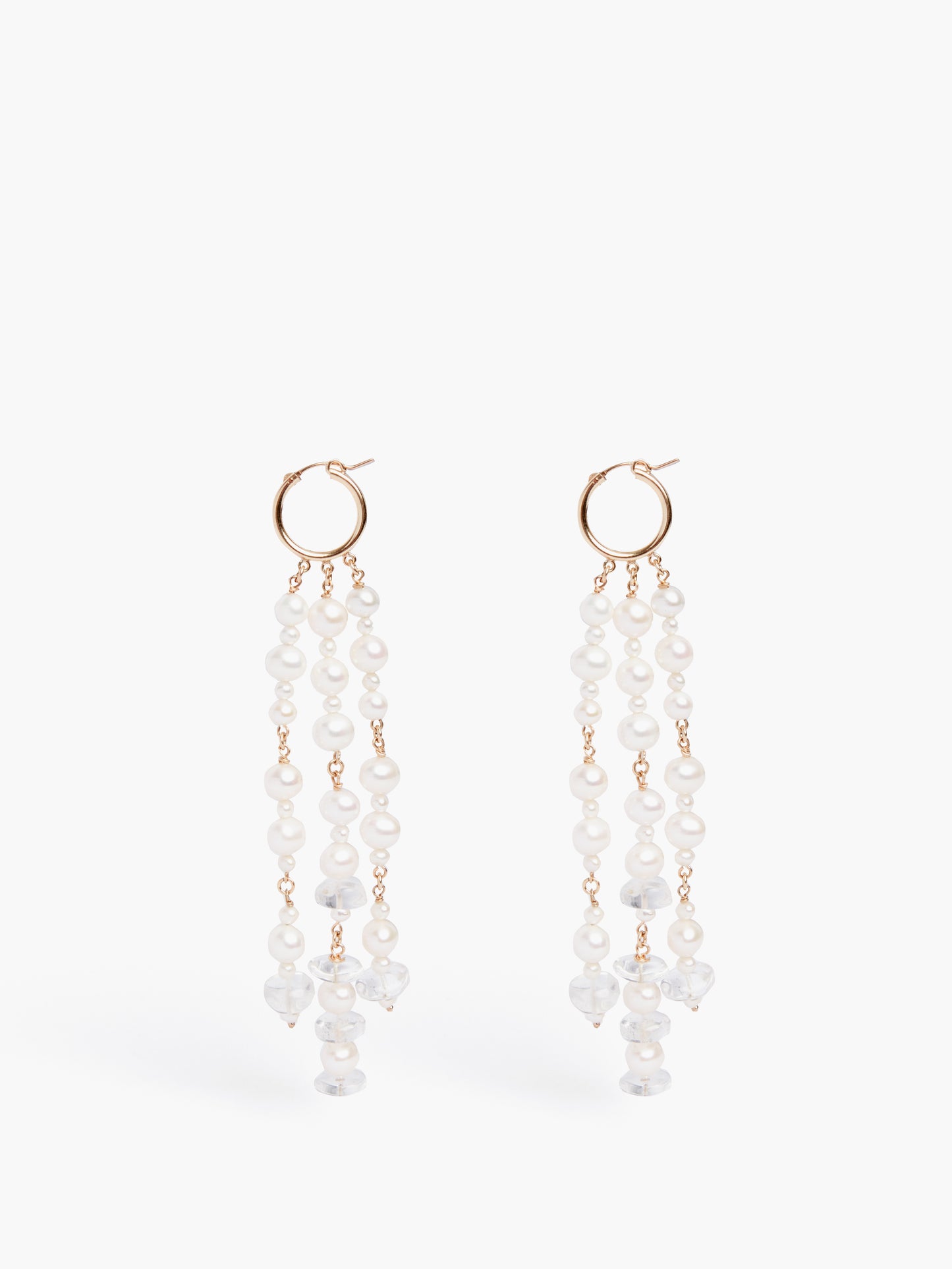 Crystal Quartz Waterfall Earrings