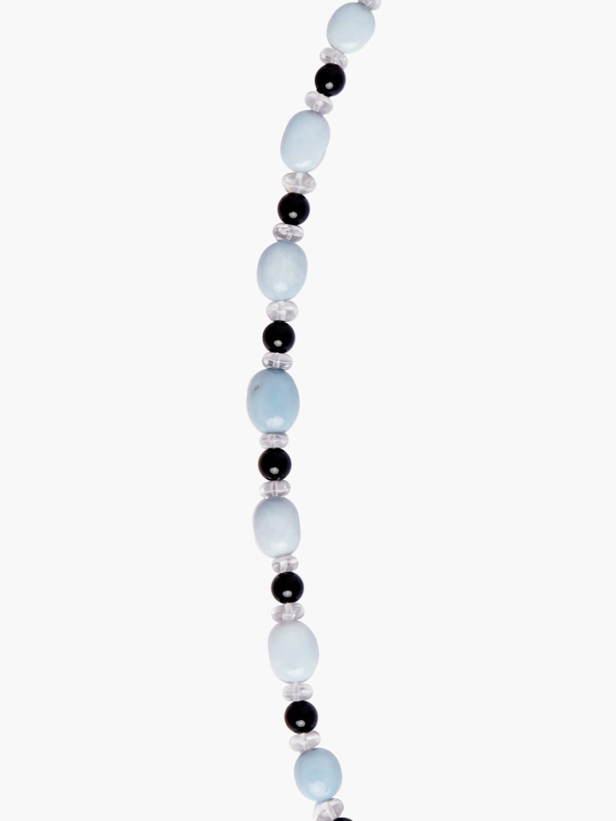 Blue Opal x Onyx x Freshwater Pearl Necklace