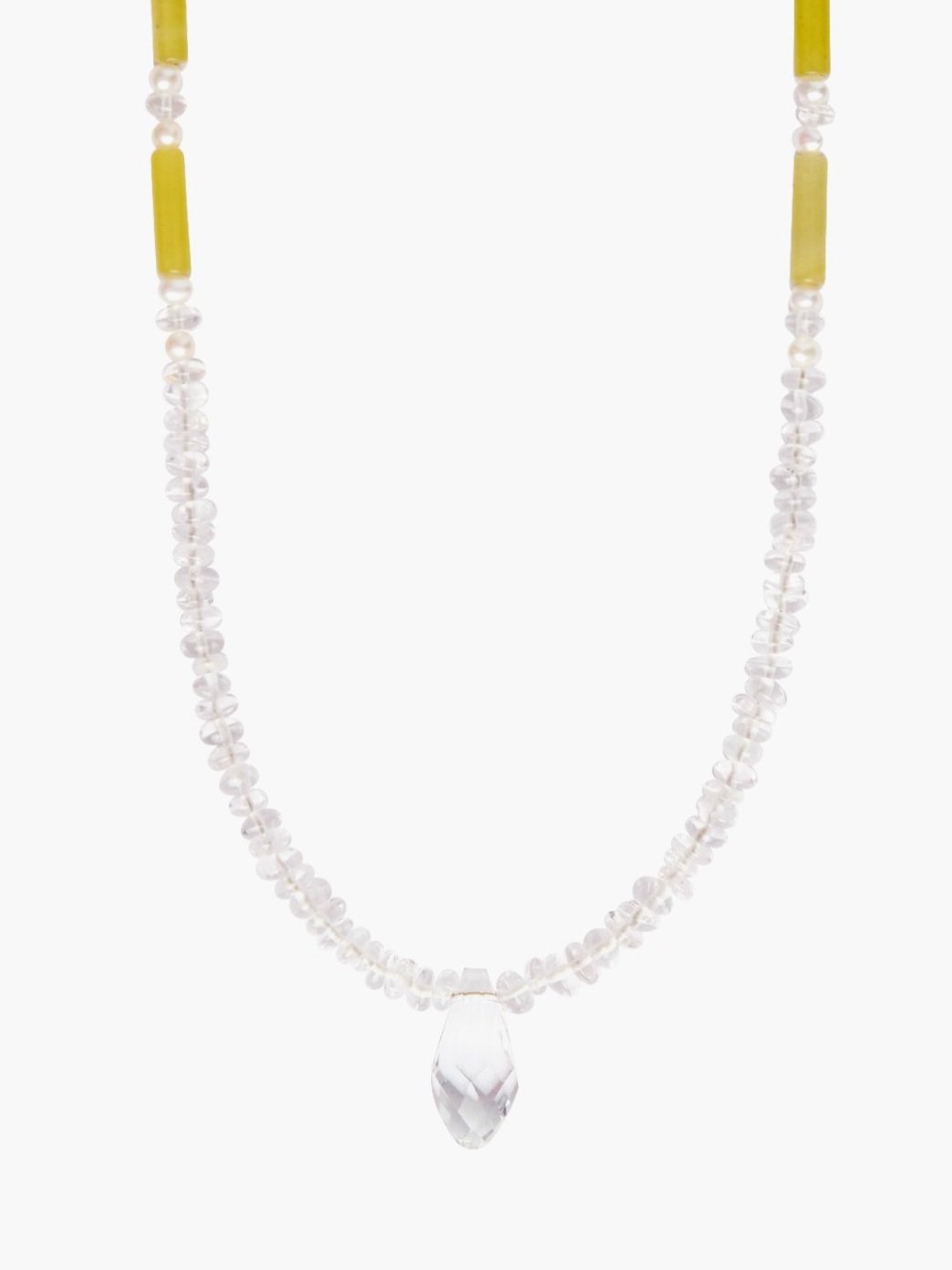 Jade x Teardrop Crystal Necklace