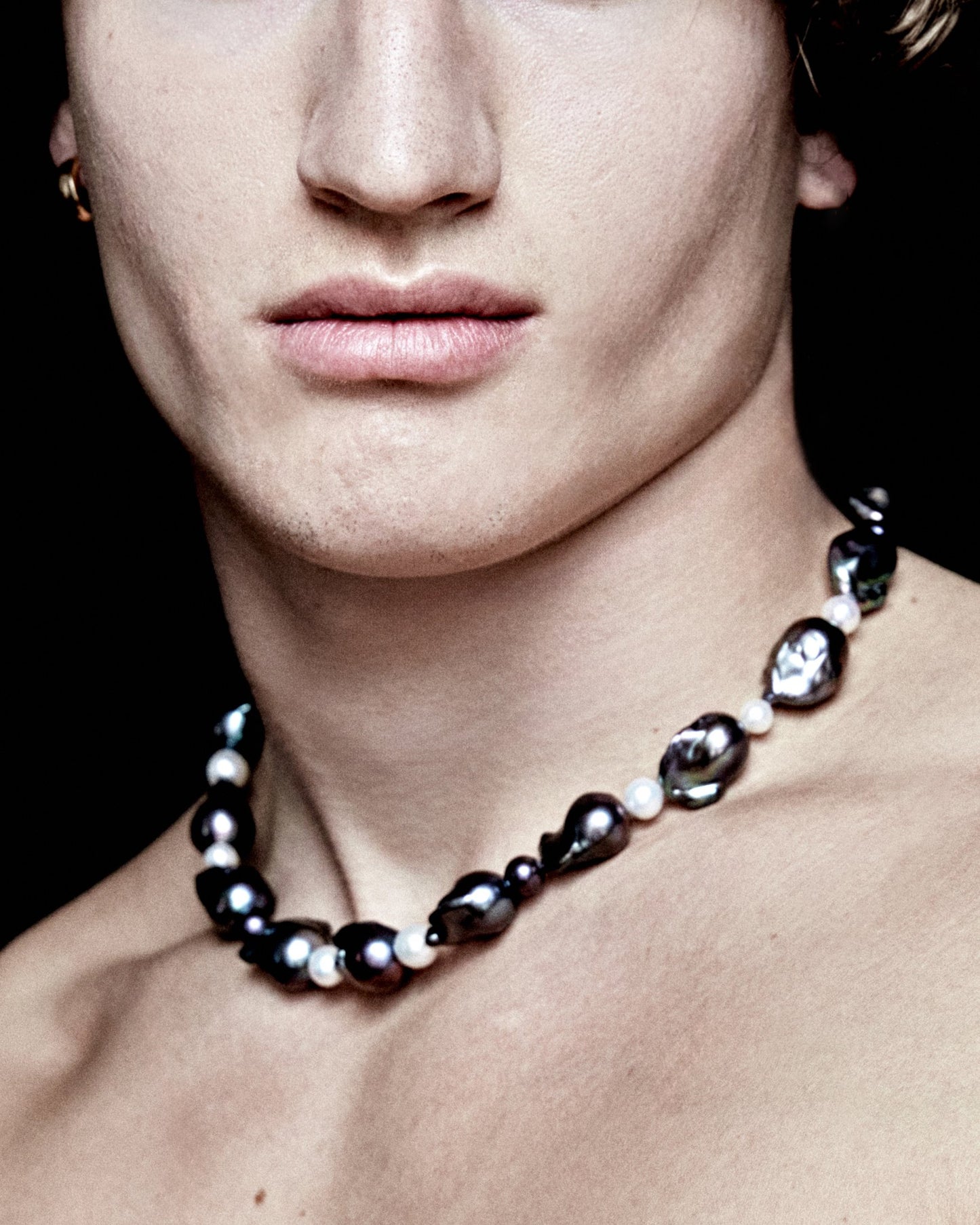 Black Fireball Pearl Necklace