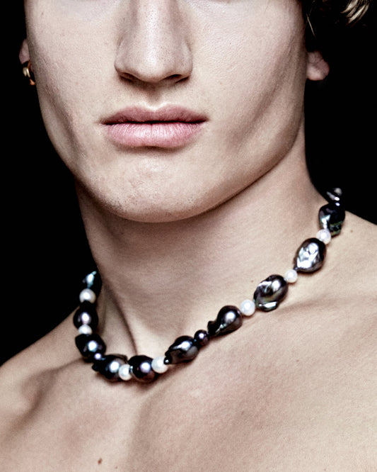 Black Fireball Pearl Necklace