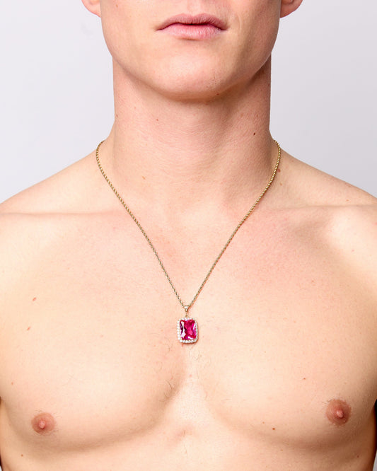 Rose Crystal Pendant Necklace