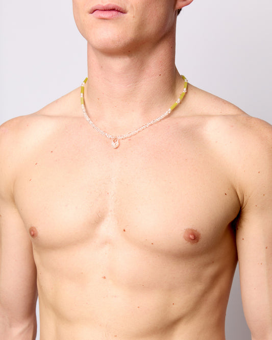 Jade x Teardrop Crystal Necklace