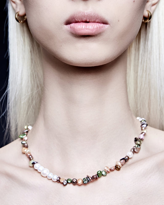 Multicoloured Keshi Pearl Necklace