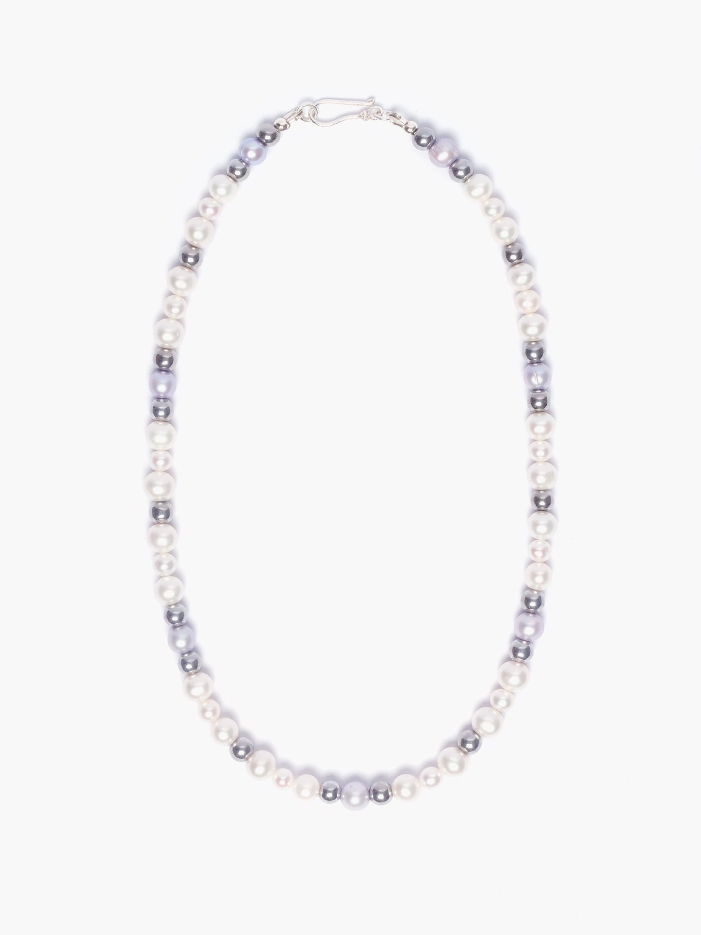 Freshwater Pearls x Hematite Necklace