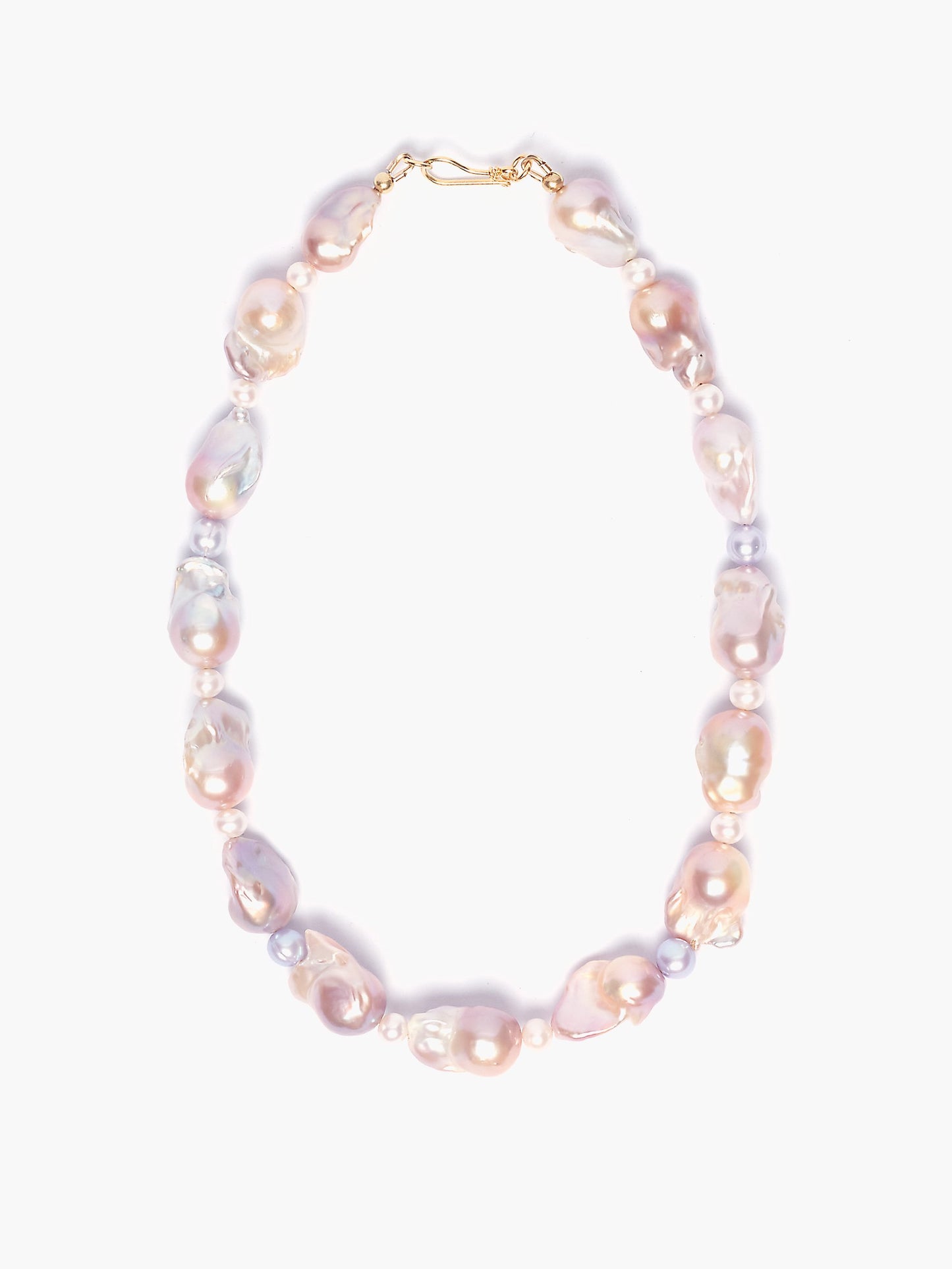 Neutral Fireball Pearl Necklace