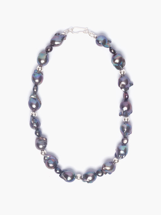 Black Fireball Pearl Necklace