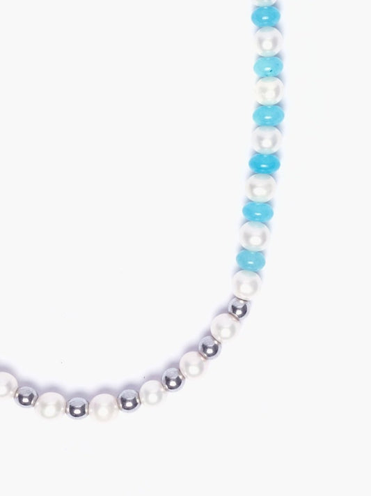 Freshwater Pearl Necklace x Jade x Hematite