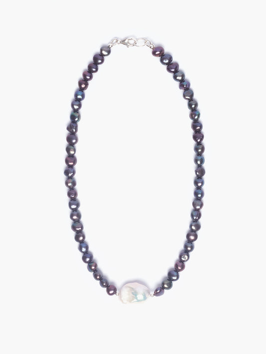 Black Pearl x Fireball Necklace