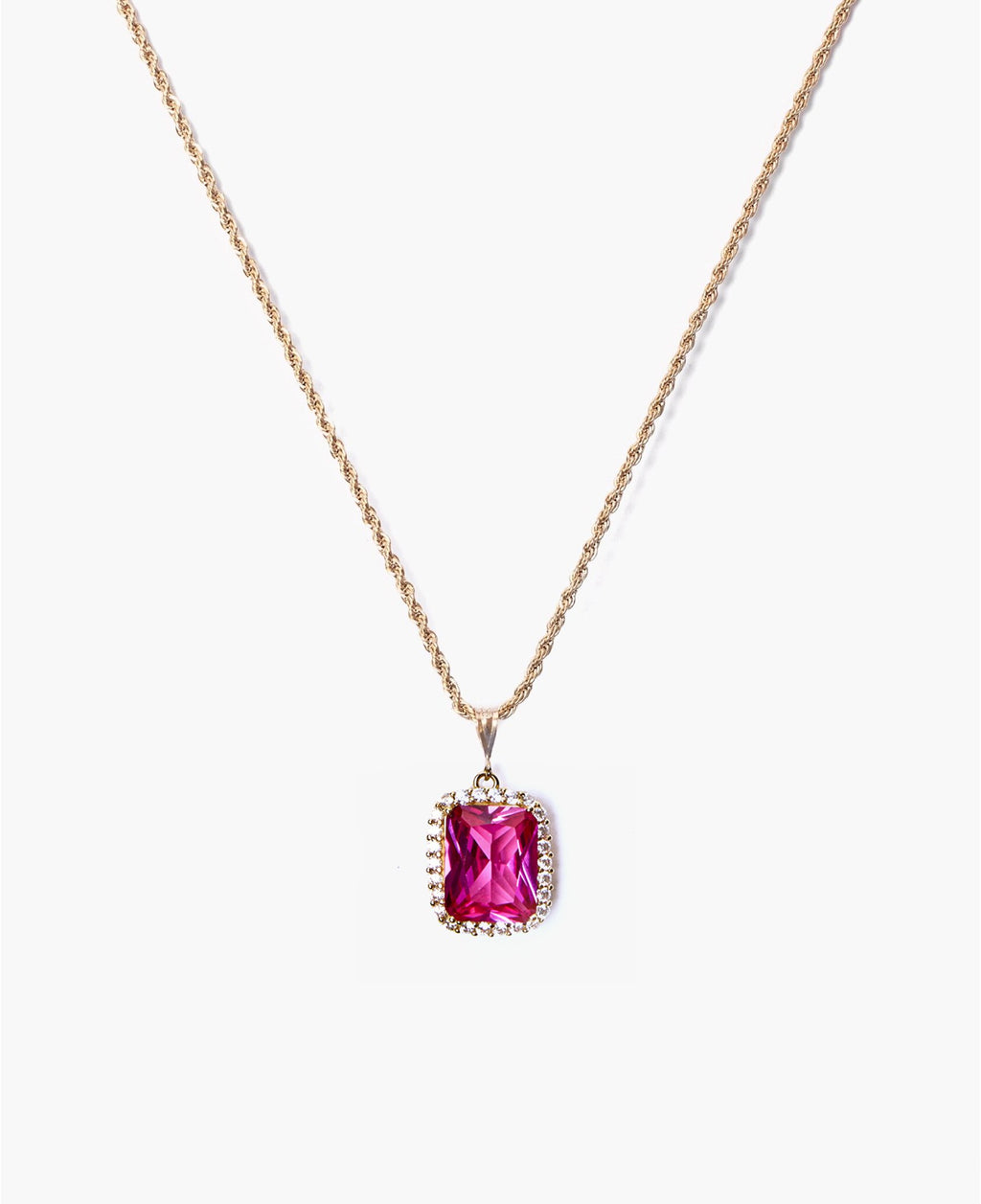 Rose Crystal Pendant Necklace