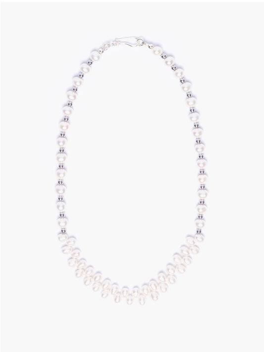 Hematite x Freshwater Pearl Necklace