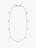 Dainty Freshwater Pearl Necklace with Side Pearls