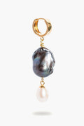 Fireball Pearl Earring with Drop Pearl