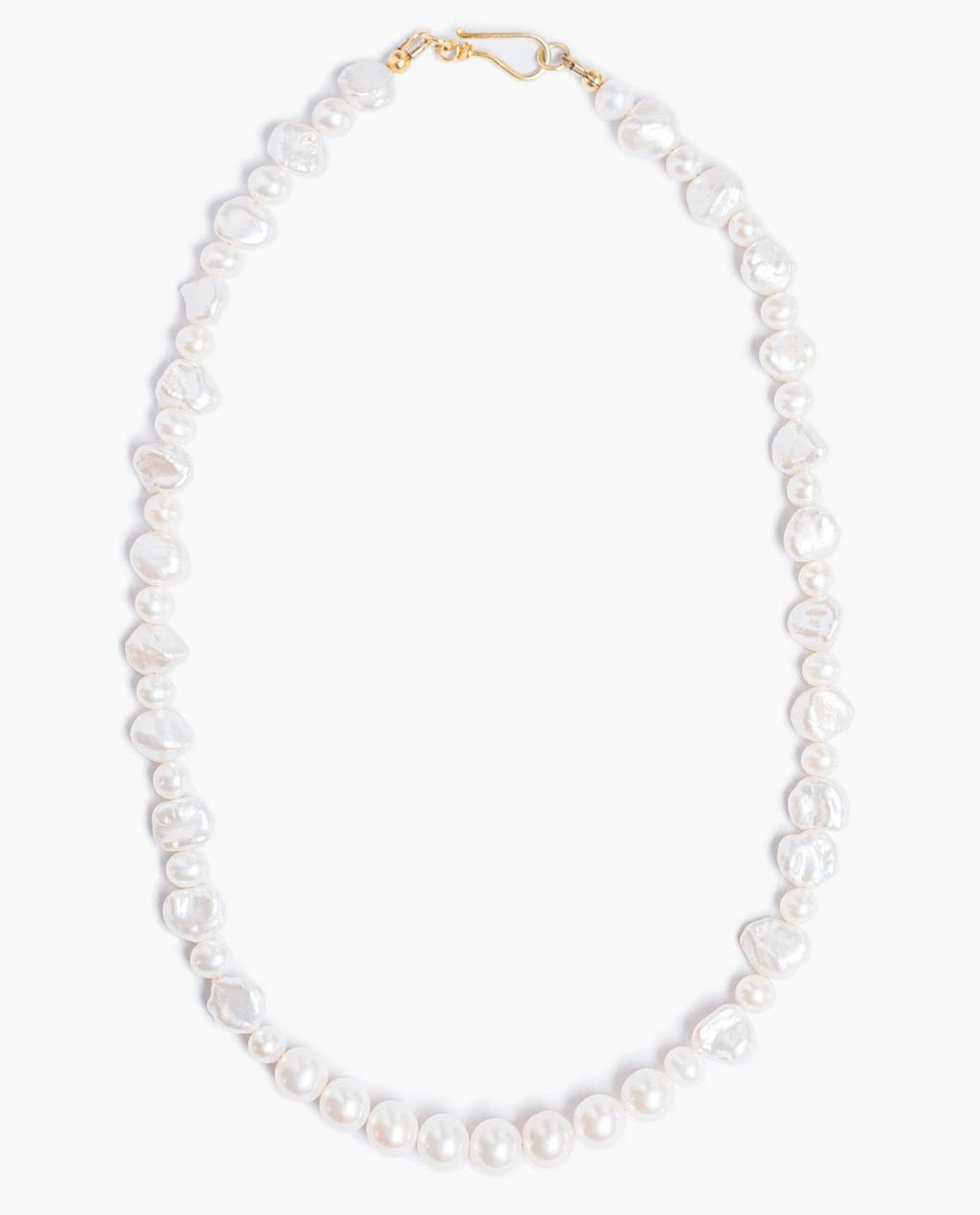 White Keshi Pearl Necklace