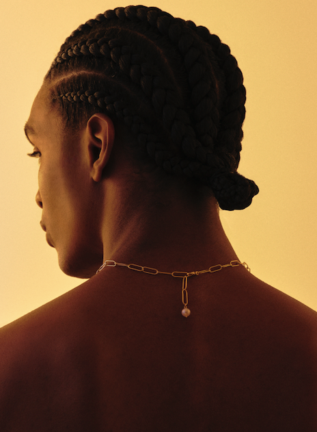 Gold Paper Link Chain Necklace