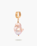 Neutral Fireball Pearl Earring