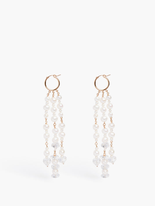 Crystal Quartz Waterfall Earrings