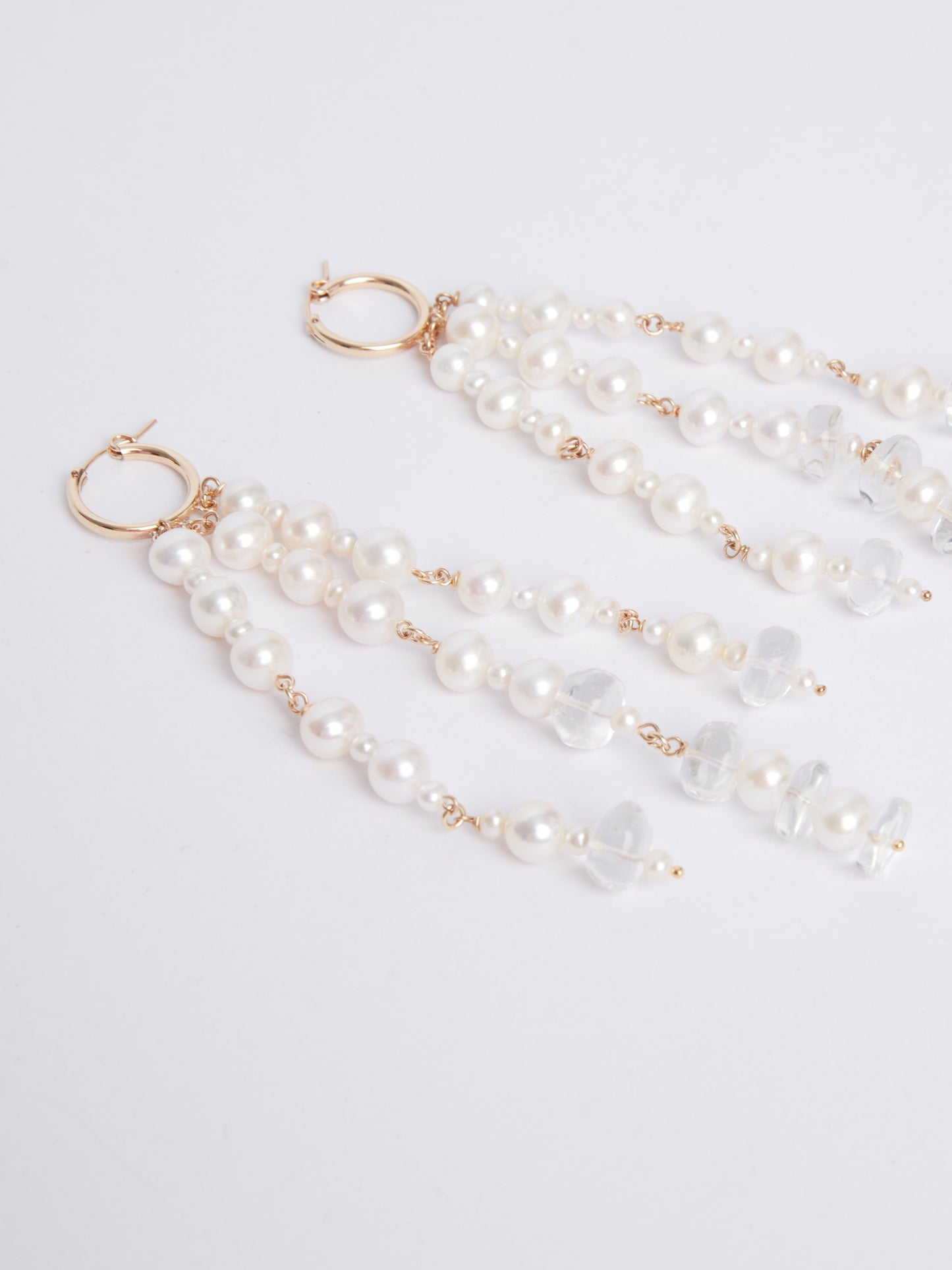 Crystal Quartz Waterfall Earrings