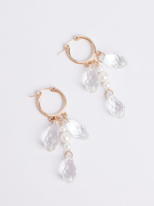 Crystal x Freshwater Pearl Earrings