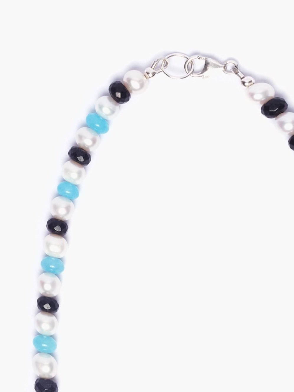 Glass Pearl Necklace x Jade x Hematite