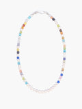Freshwater Pearl x Multicoloured Agate Bead Necklace